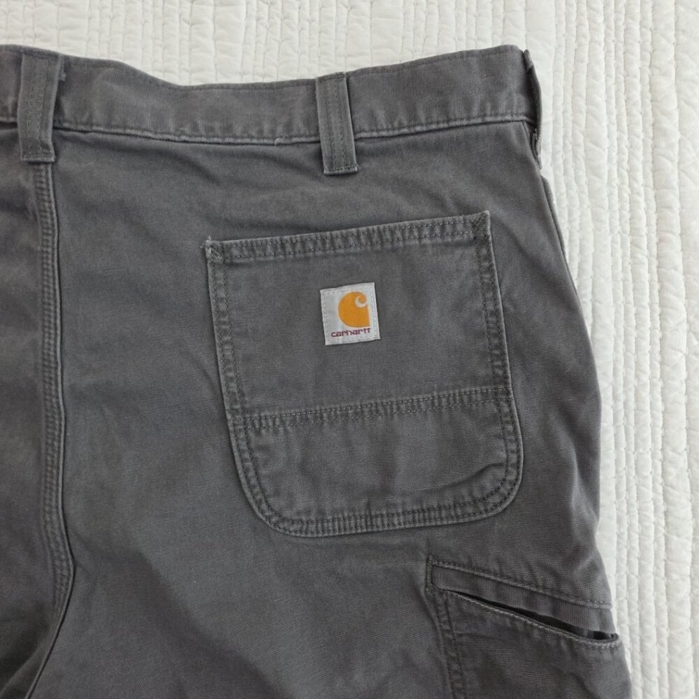 Carhartt Relaxed Fit Shorts Mens 40 Grau Stretch Classic 10" Inseam 102514-039 - Picture 7 of 16
